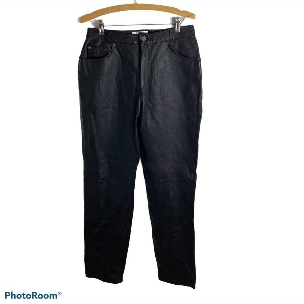 Vintage High Rise Bagatelle Leather Pants NWT 10L